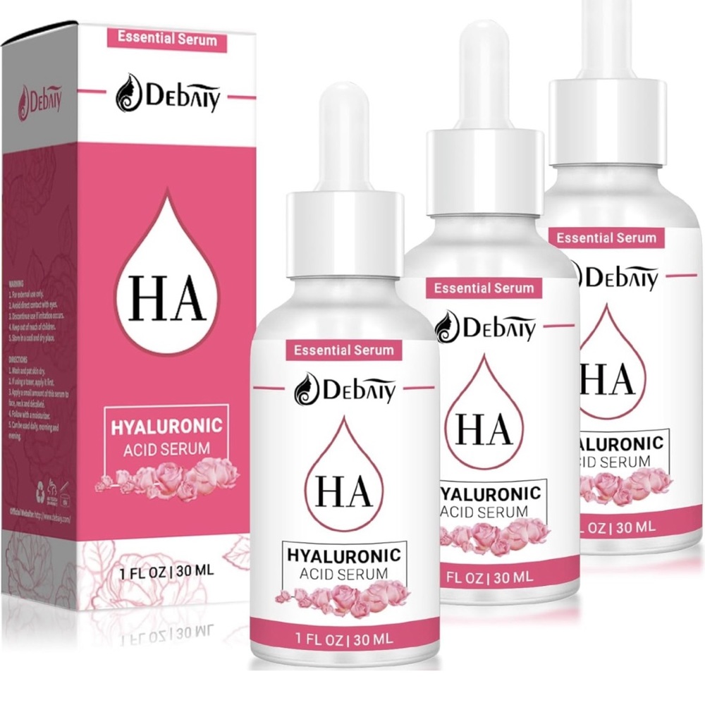 Hyaluronic Acid Serum for Face Anti-Wrinkle Anti-Aging Serum 3 Roses / 3pack